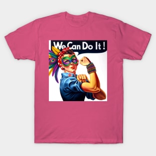 Mardi Gras 'We Can Do It!' Festive T-Shirt